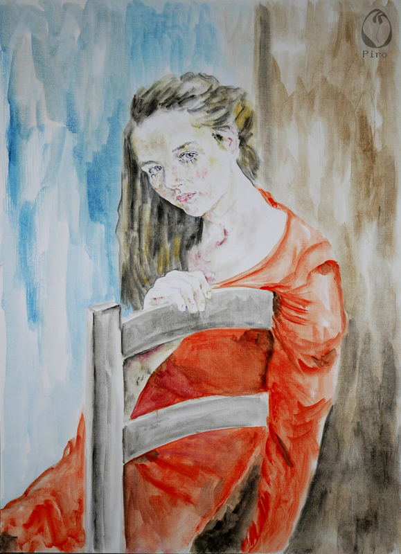 oil on paper - olio su carta di Piro